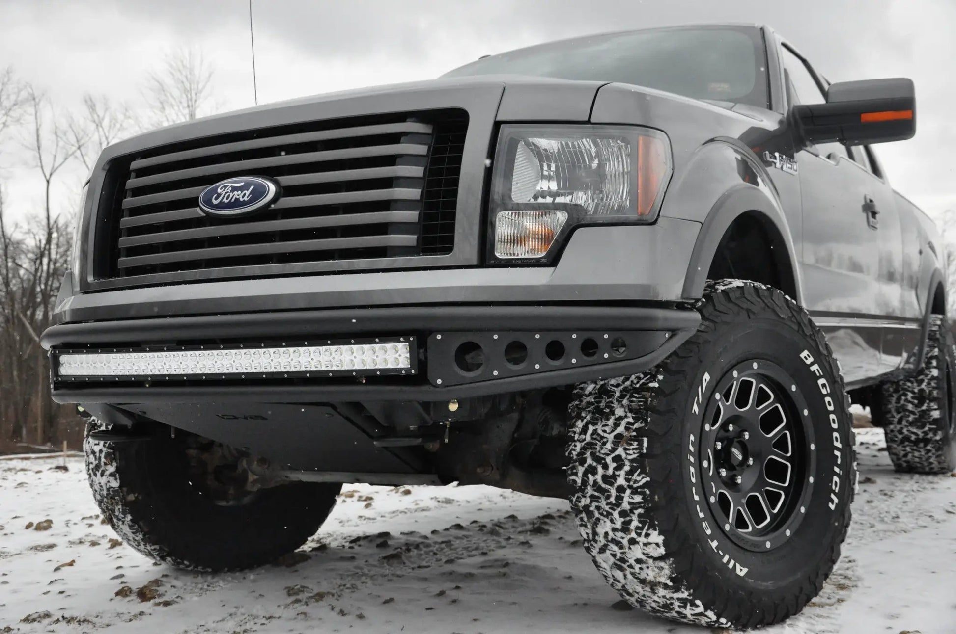 DV8 Offroad 09-14 Ford F-150 Truck Front Full Size Bumper; Baja Style by DV8 Offroad