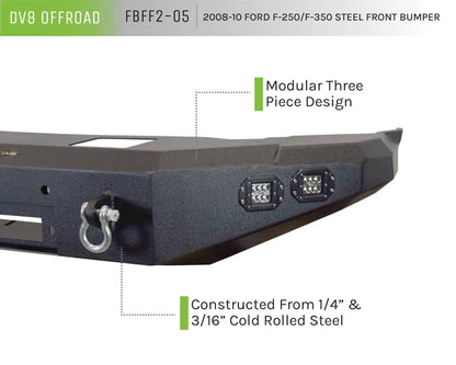 DV8 Offroad 08-10 Ford F-250/F-350 Truck Front Full Size Bumper by DV8 Offroad