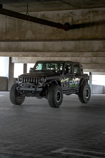 DV8 Offroad FS-25 Stubby Front Bumper with Plated Bull Bar by DV8 Offroad
