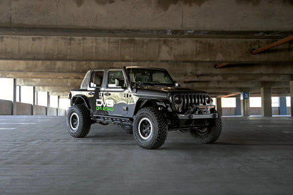 DV8 Offroad FS-25 Stubby Front Bumper with Plated Bull Bar by DV8 Offroad