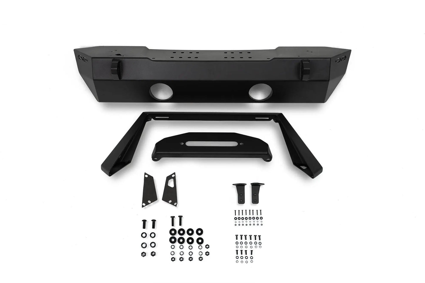 DV8 Offroad FS-25 Stubby Front Bumper with Plated Bull Bar by DV8 Offroad