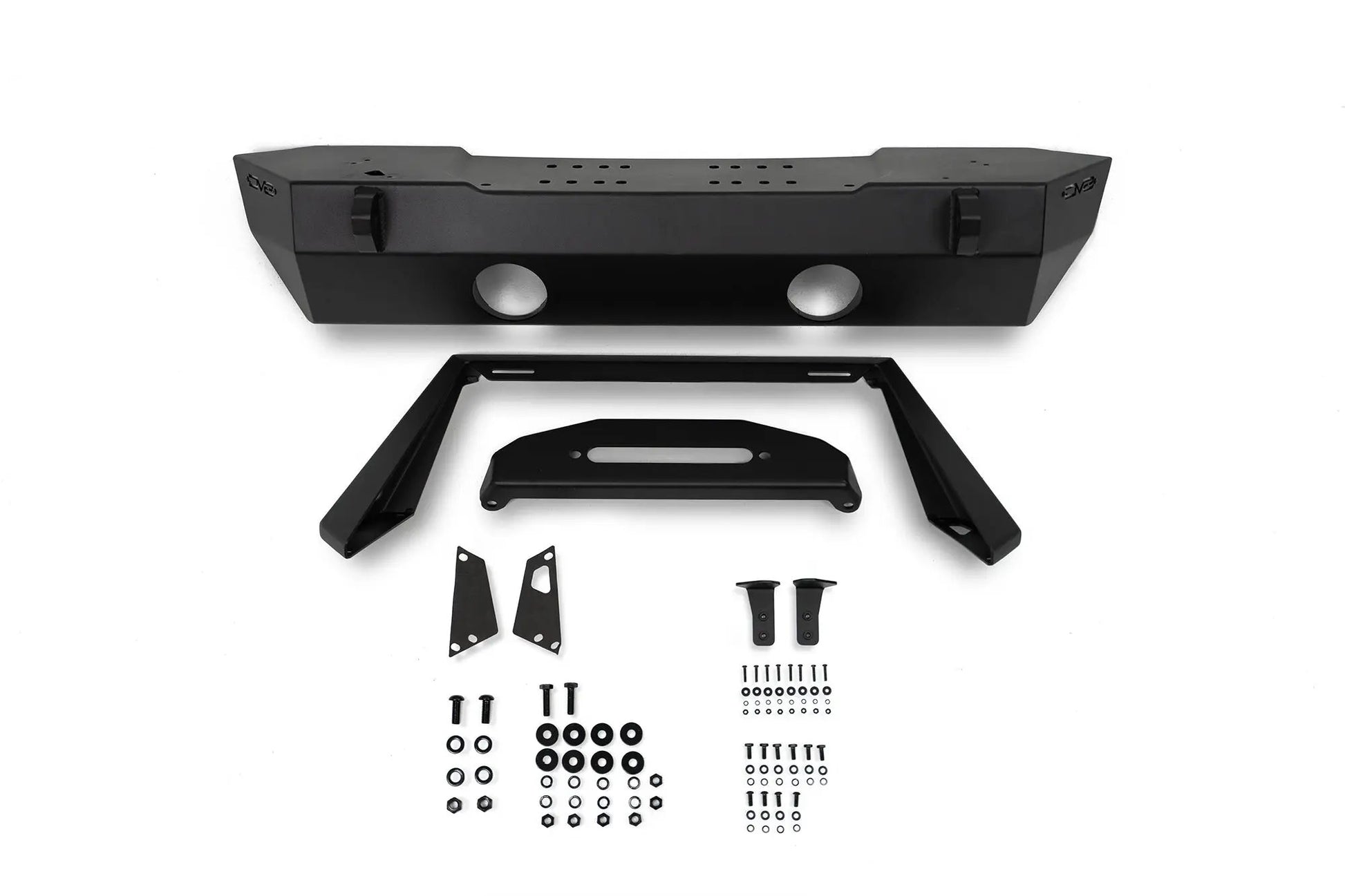 DV8 Offroad FS-25 Stubby Front Bumper with Plated Bull Bar by DV8 Offroad