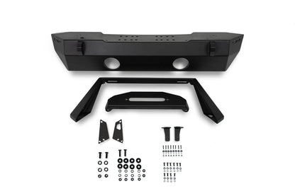 DV8 Offroad FS-25 Stubby Front Bumper with Plated Bull Bar by DV8 Offroad