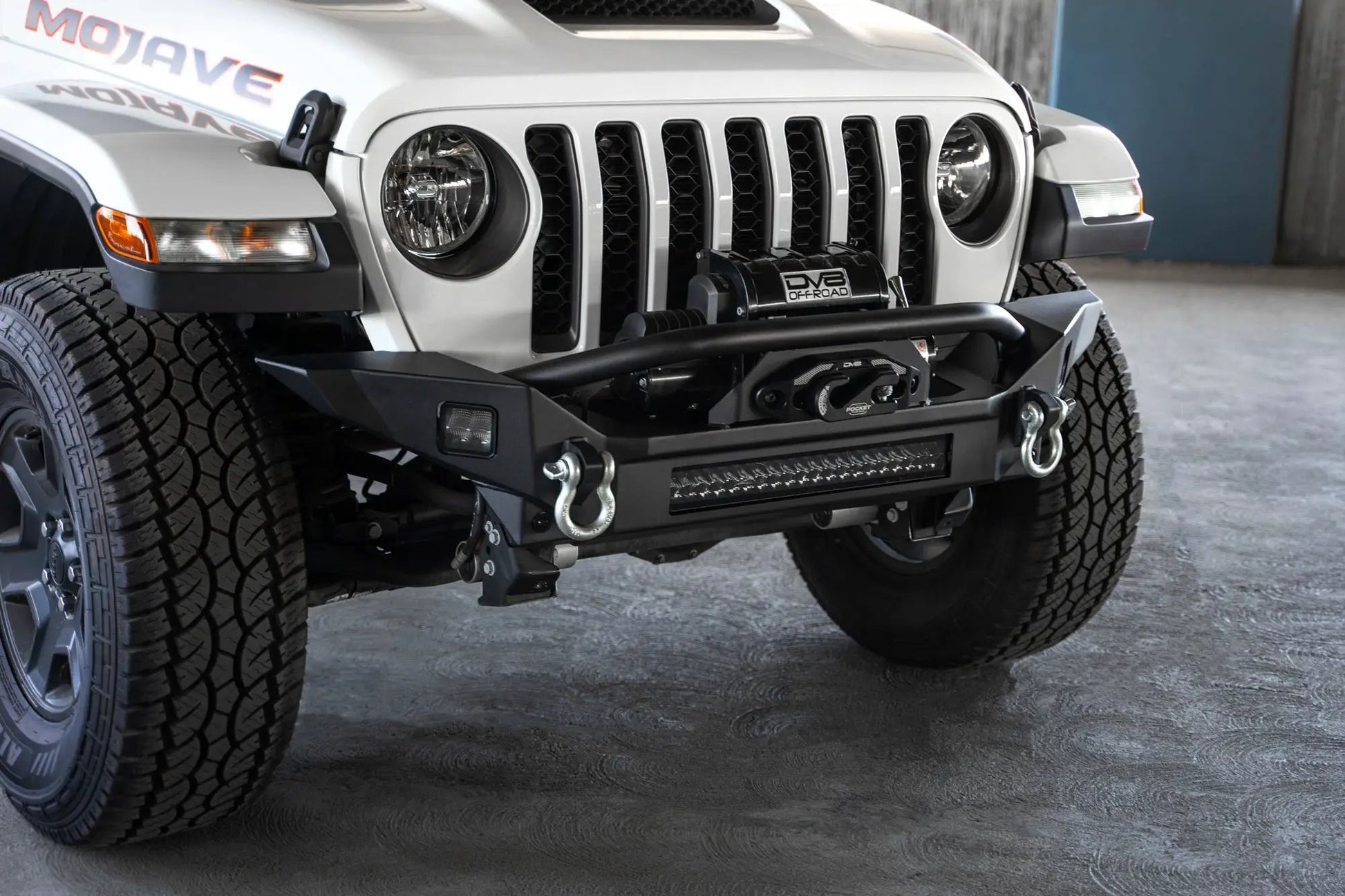 DV8 Offroad Jeep Wrangler JL & Gladiator JT FS-7 Mid-Width Winch Front Bumper by DV8 Offroad