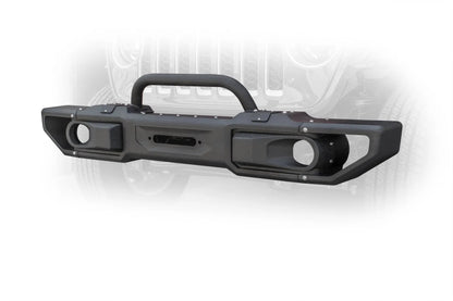 DV8 Offroad 18+ Jeep JL & 20+ Jeep JT Jeep Modular Front Bumper with Bull Bar by DV8 Offroad