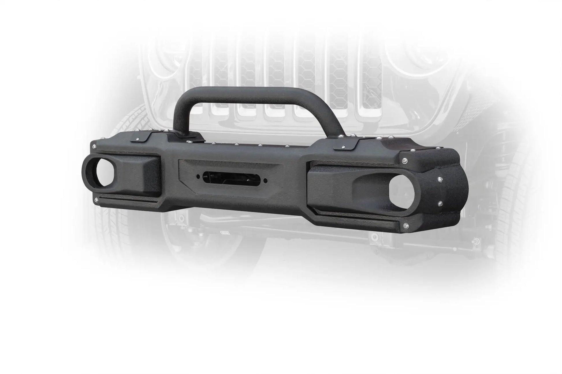 DV8 Offroad 18+ Jeep JL & 20+ Jeep JT Jeep Modular Front Bumper with Bull Bar by DV8 Offroad