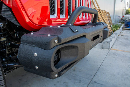 DV8 Offroad 18+ Jeep JL & 20+ Jeep JT Jeep Modular Front Bumper with Bull Bar by DV8 Offroad