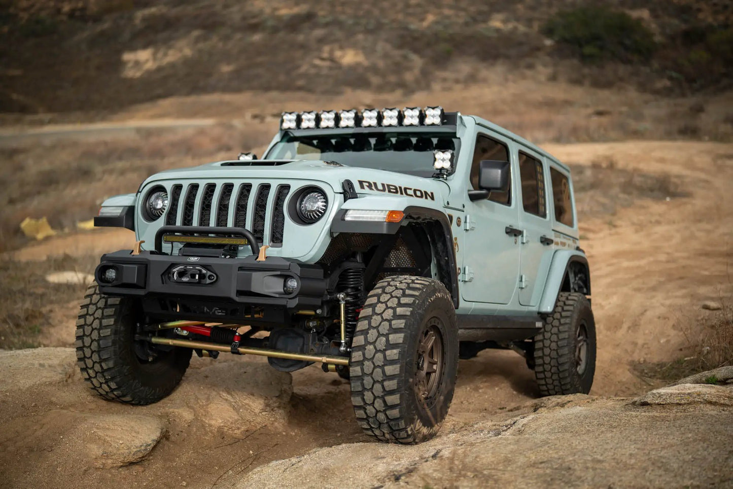 DV8 Offroad 2018-2025 Jeep Wrangler JL & 2020-2025 Gladiator JT OE Plus Front Bumper by DV8 Offroad