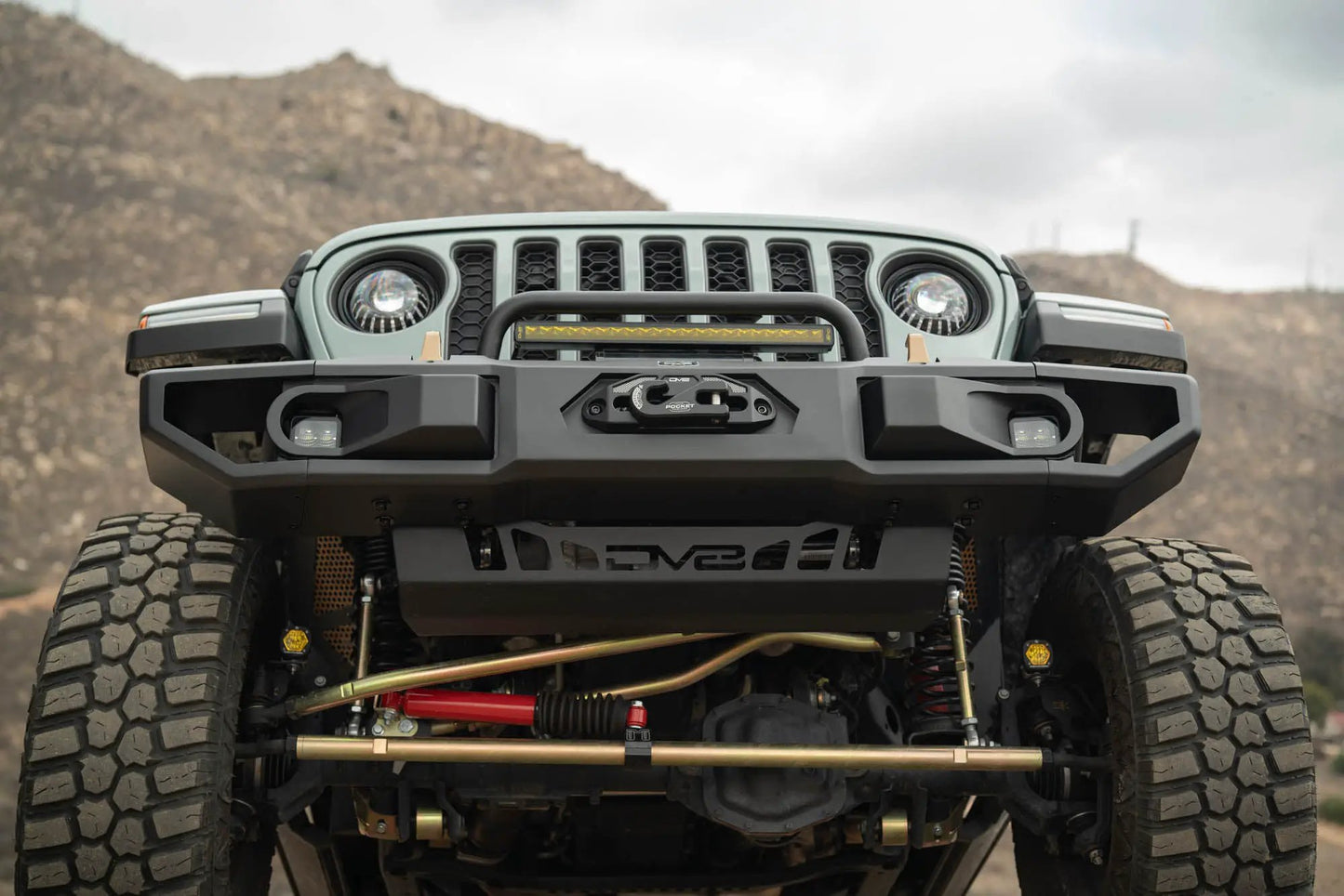 DV8 Offroad 2018-2025 Jeep Wrangler JL & 2020-2025 Gladiator JT OE Plus Front Bumper by DV8 Offroad