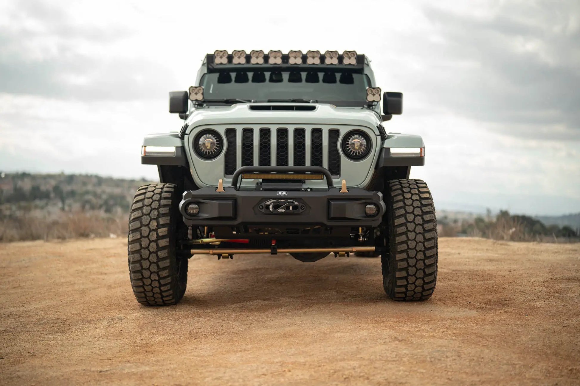 DV8 Offroad 2018-2025 Jeep Wrangler JL & 2020-2025 Gladiator JT OE Plus Front Bumper by DV8 Offroad