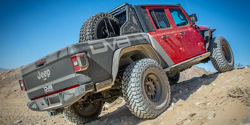 DV8 Offroad Jeep JT Fender Flares; Slim; Front & Rear by DV8 Offroad