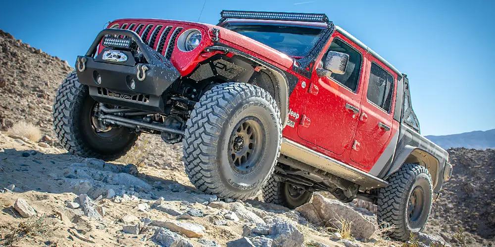 DV8 Offroad Jeep JT Fender Flares; Slim; Front & Rear by DV8 Offroad