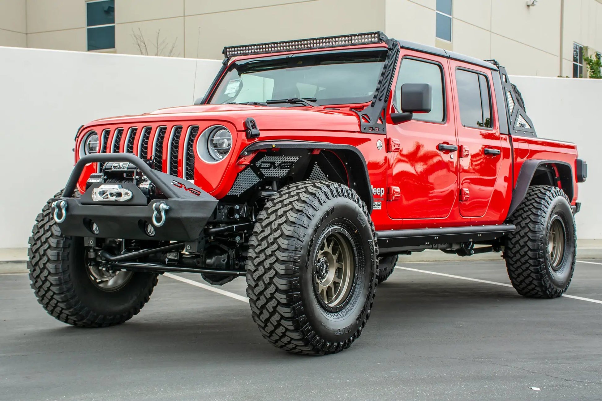 DV8 Offroad Jeep JT Fender Flares; Slim; Front & Rear by DV8 Offroad