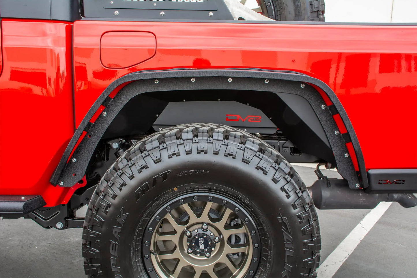 DV8 Offroad Jeep JT Fender Flares; Slim; Front & Rear by DV8 Offroad