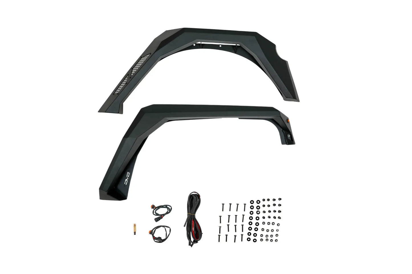 DV8 Offroad 2007-2018 Jeep Wrangler JK Armor Fender Flares Front & Rear by DV8 Offroad