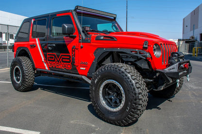 DV8 Offroad 18+ Jeep JL Fender Flares; Delete; Front & Rear by DV8 Offroad