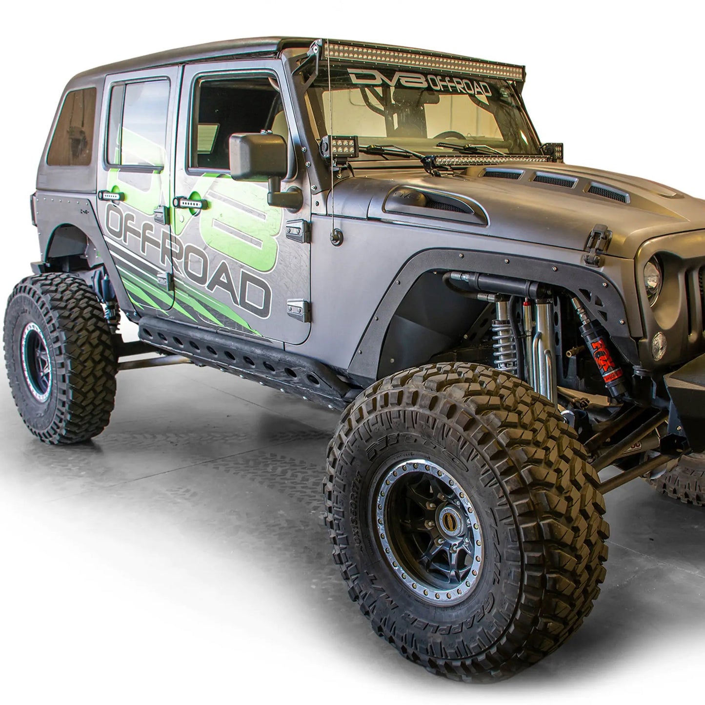 DV8 Offroad 07-18 Jeep JK Fender Flares; Delete; Front & Rear by DV8 Offroad