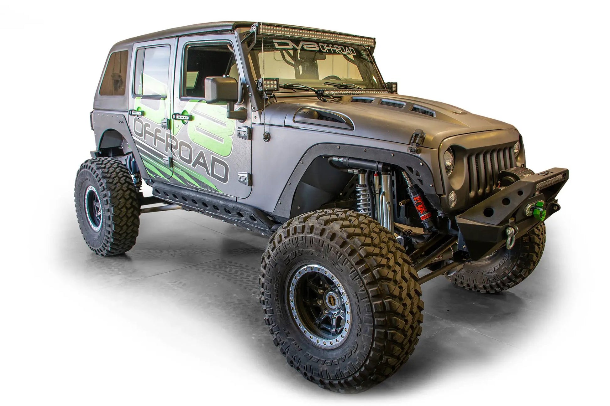DV8 Offroad 07-18 Jeep JK Fender Flares; Delete; Front & Rear by DV8 Offroad