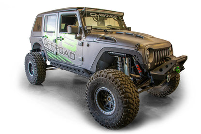 DV8 Offroad 07-18 Jeep JK Fender Flares; Delete; Front & Rear by DV8 Offroad