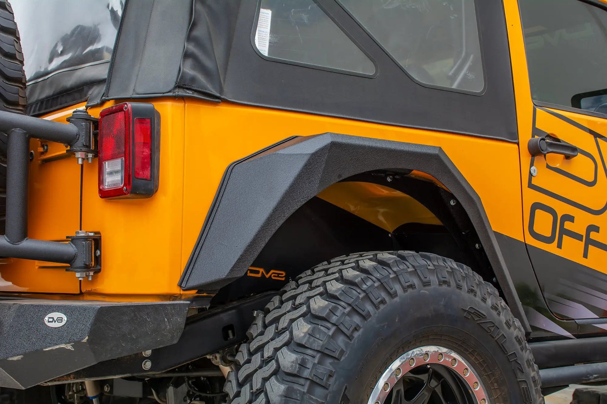 DV8 Offroad 07-18 Jeep JK Fender Flares; Armor; Front & Rear by DV8 Offroad