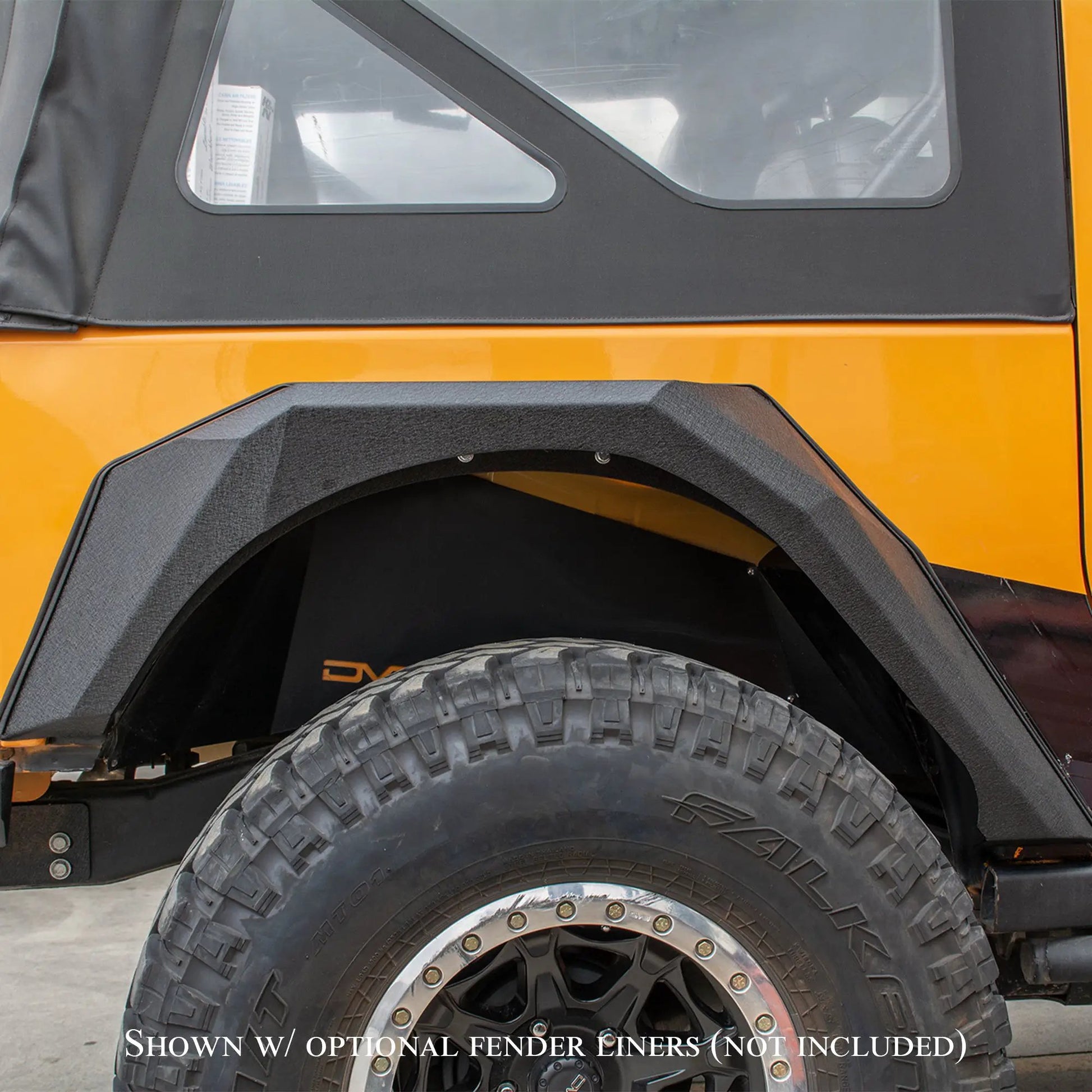 DV8 Offroad 07-18 Jeep JK Fender Flares; Armor; Front & Rear by DV8 Offroad