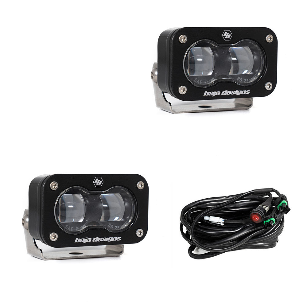 Baja Designs S2 SAE, Pair LED Spot, Clear