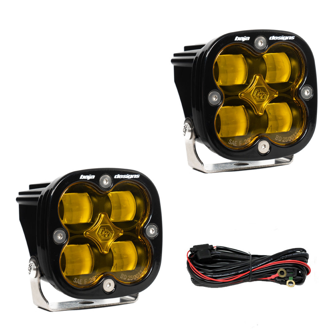 Baja Designs Squadron SAE LED Light Pod Pair (SAE Fog; Baja Amber)