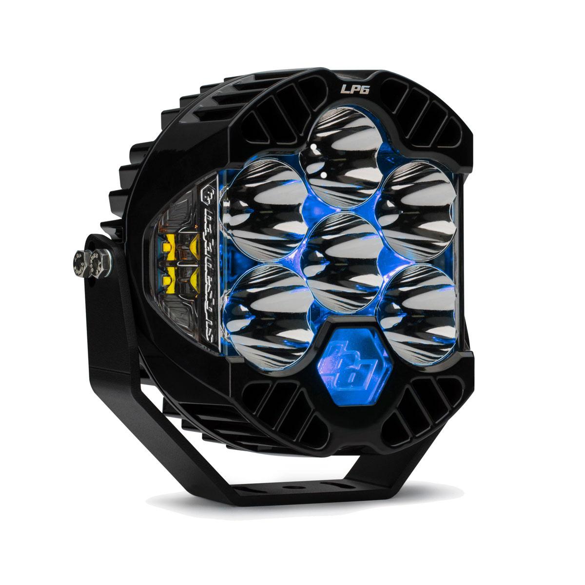 Baja Designs LP6 Pro LED Auxiliary Light Pod (Light Pattern: Driving/Combo; Color: Clear; Backlight: Blue)