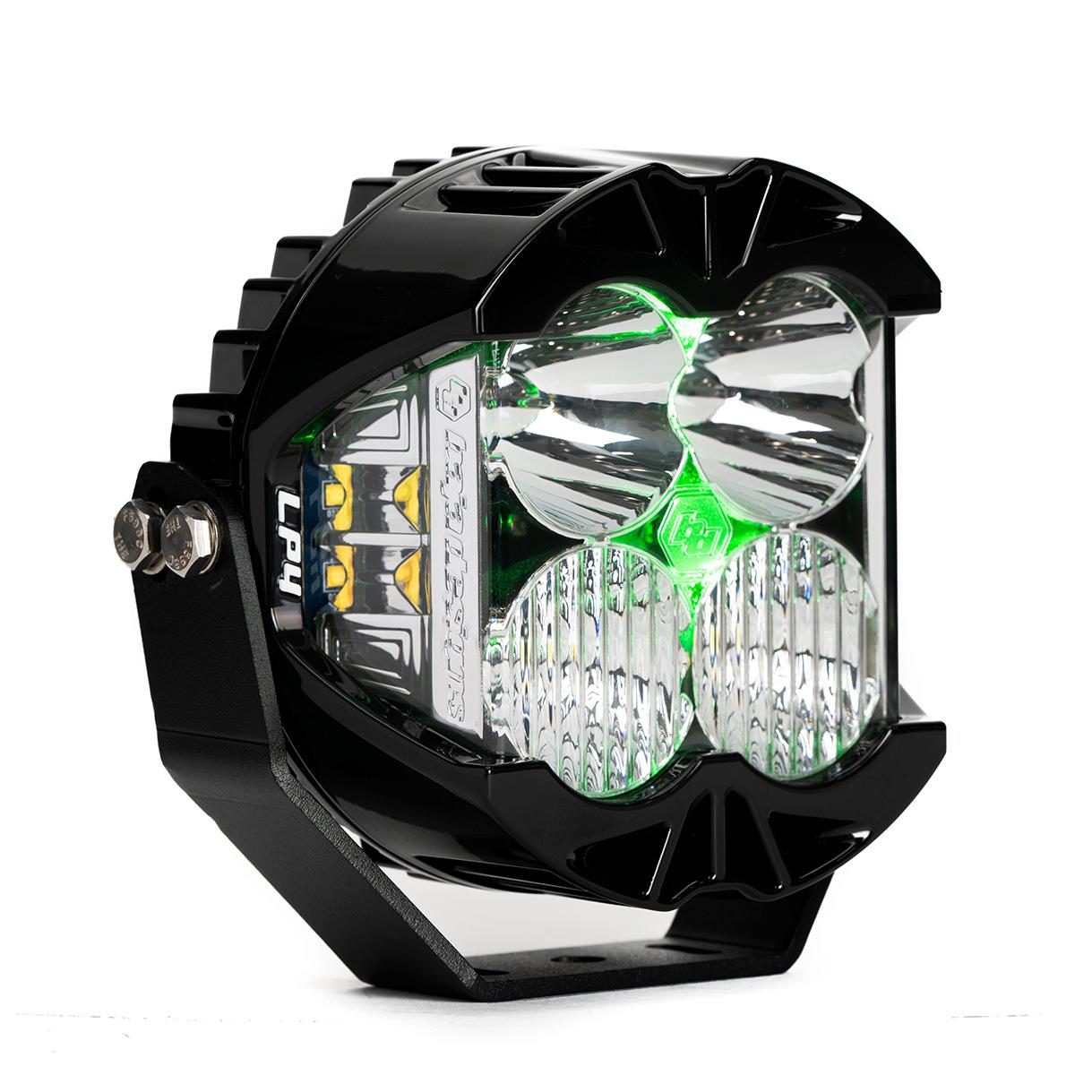 Baja Designs LP4 Pro LED Auxiliary Light Pod (Light Pattern: Driving/Combo; Color: Clear; Backlight: Green)