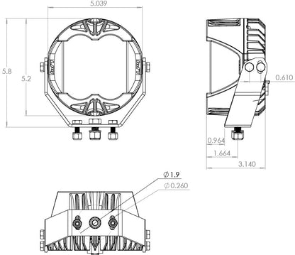 Baja Designs LP4 Pro LED Light Pod Pair (Driving/Combo; Baja Amber)