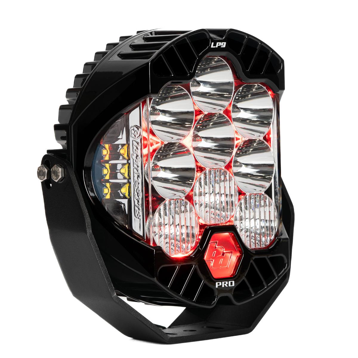Baja Designs LP9 Pro LED Auxiliary Light Pod (Light Pattern: Driving/Combo; Color: Clear; Backlight: Red)