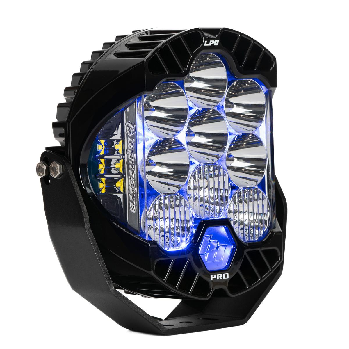 Baja Designs LP9 Pro LED Auxiliary Light Pod (Light Pattern: Driving/Combo; Color: Clear; Backlight: Blue)