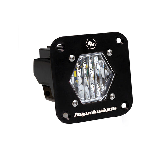 Baja Designs S1 Black Flush Mount LED Light Pod (Wide Cornering; Clear) - Baja Designs - 381005 - Auto Expedition