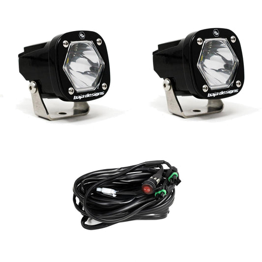 Baja Designs S1 Black LED Light Pod Pair (Spot; Clear) - Baja Designs - 387801 - Auto Expedition