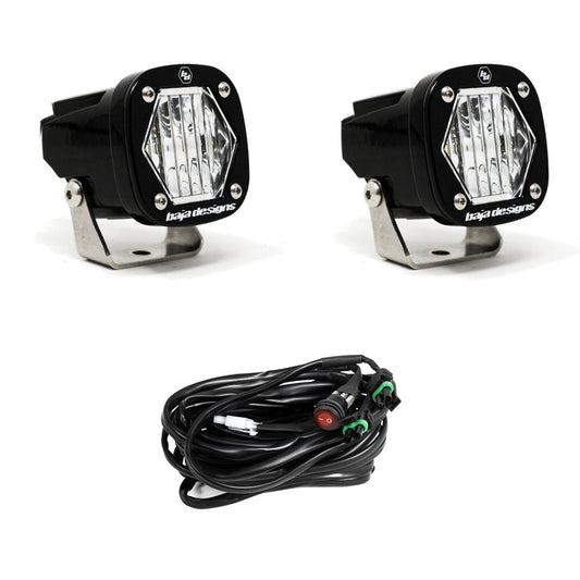 Baja Designs S1 Black LED Light Pod Pair (Wide Cornering; Clear) - Baja Designs - 387805 - Auto Expedition
