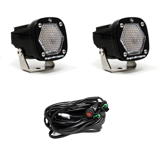 Baja Designs S1 Black LED Light Pod Pair (Work/Scene; Clear) - Baja Designs - 387806 - Auto Expedition