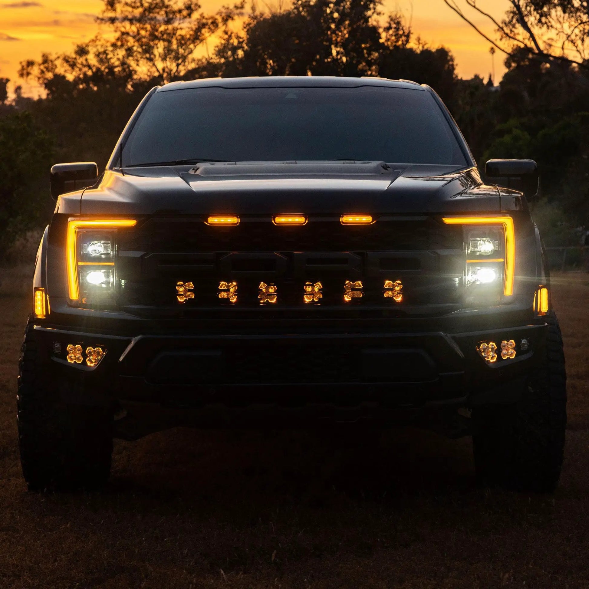 Baja Designs 21-26 Ford Raptor, 24 Raptor R/37, Behind the Grille, Squadron Sport 2.0, Clear, Multi Patterns by Baja Designs