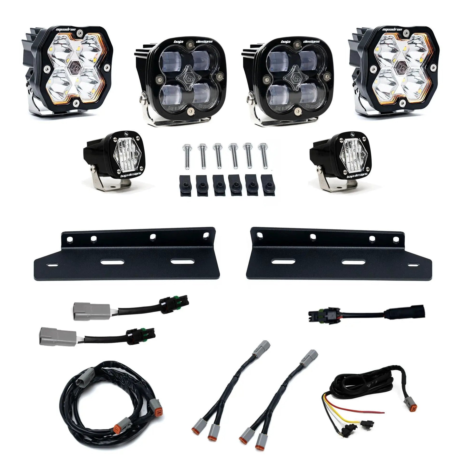 Baja Designs 21-26 Ford Raptor, Fog Pocket Kit, Squadron SAE 2.0/S1, Clear, SAE Fog by Baja Designs