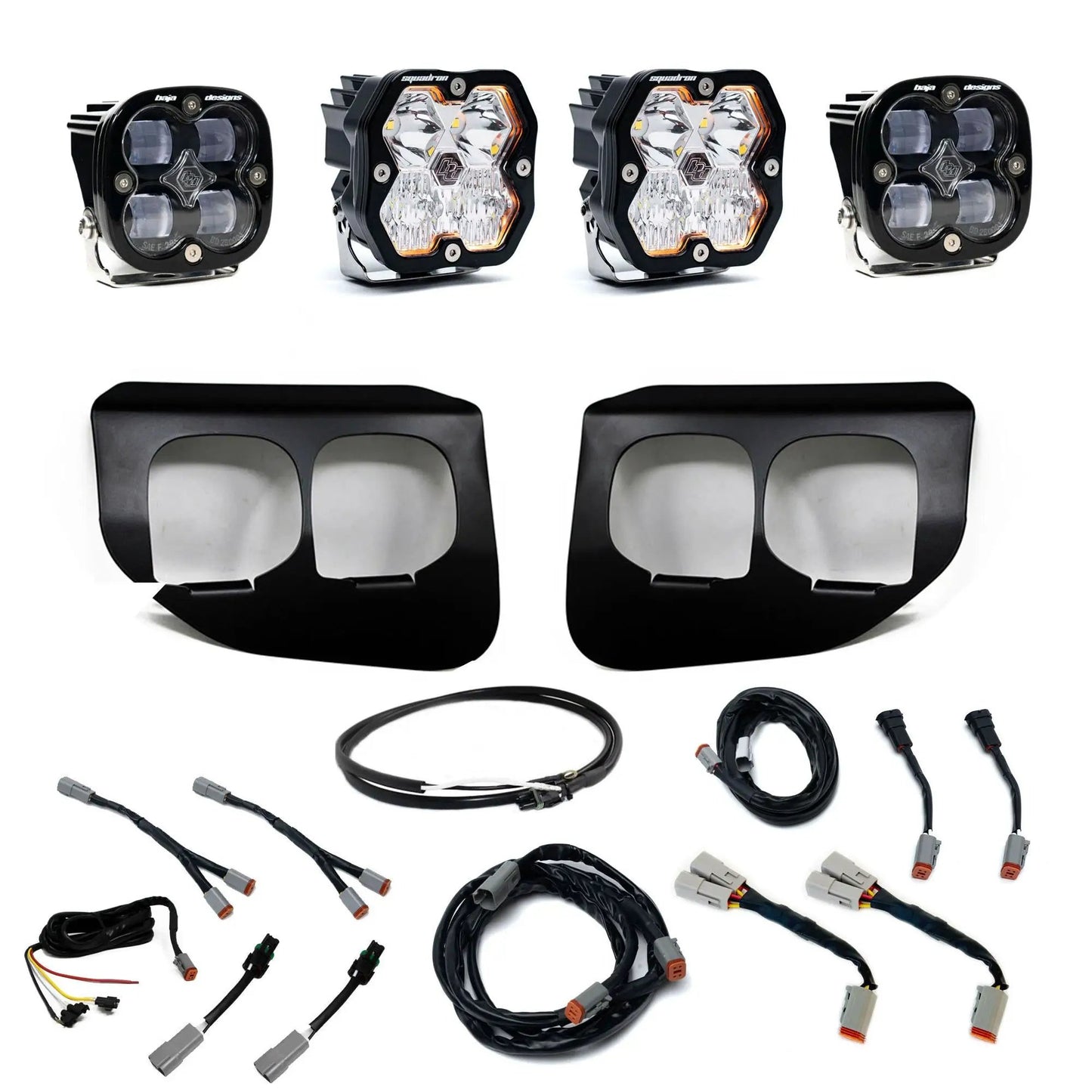 Baja Designs 2020-2022 Ford Super Duty, Dual Fog Pocket Kit, Squadron 2.0 SAE/Sport DC w/Upfitter by Baja Designs
