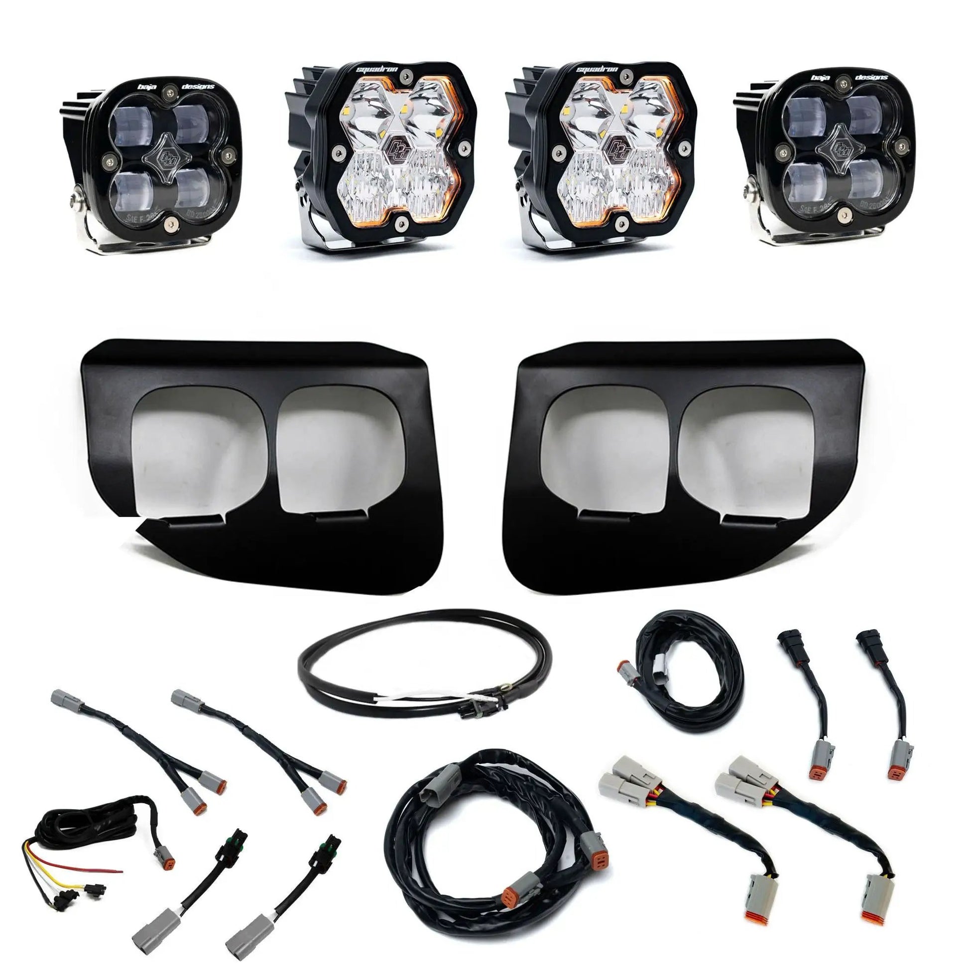 Baja Designs 2020-2022 Ford Super Duty, Dual Fog Pocket Kit, Squadron 2.0 SAE/Sport DC w/Upfitter by Baja Designs