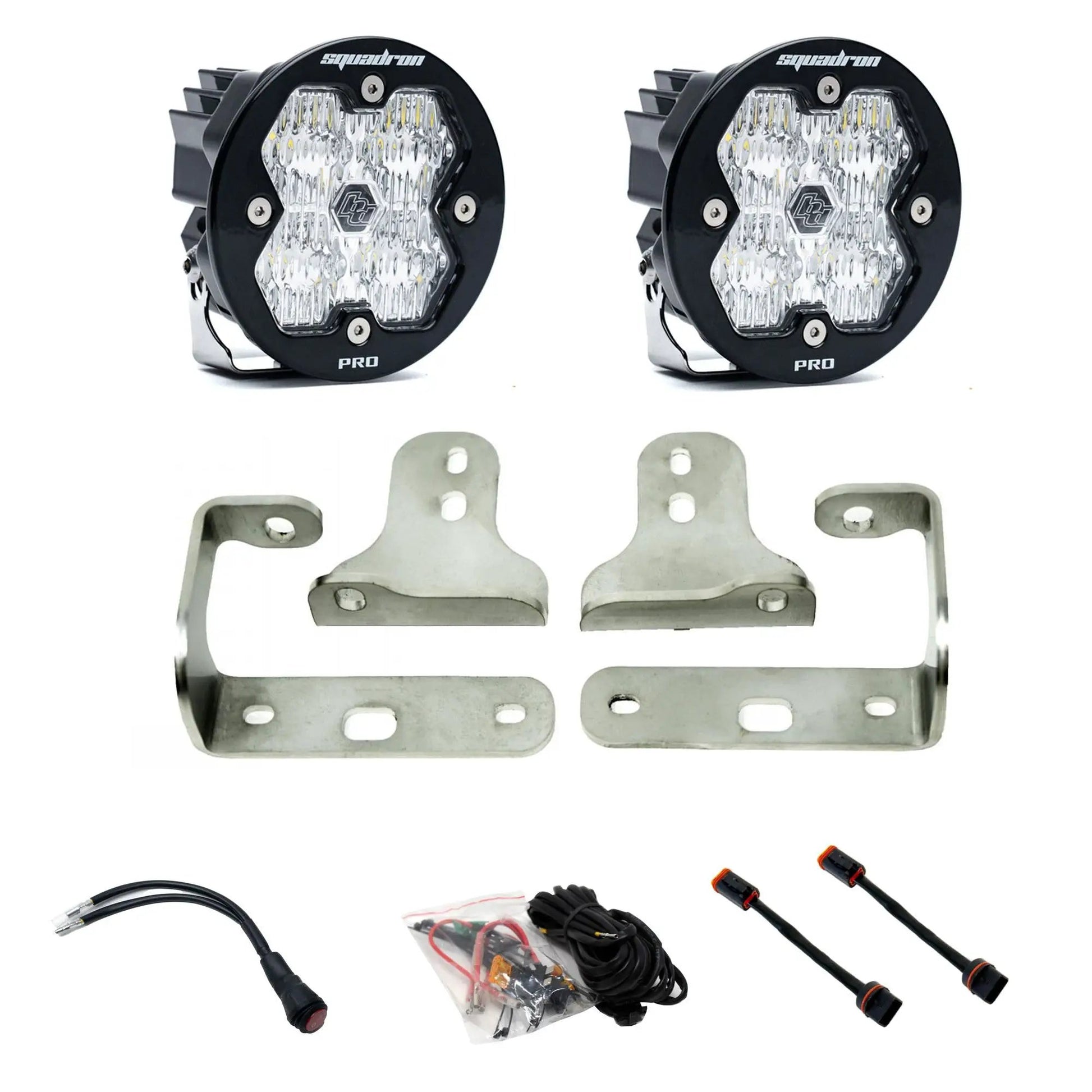 Baja Designs 2018-2026 Jeep JL/JT, 20-26 Gladiator, Fog Pocket Kit, OE Sport Bumper, Squadron-R Pro 2.0, Clear, WC by Baja Designs