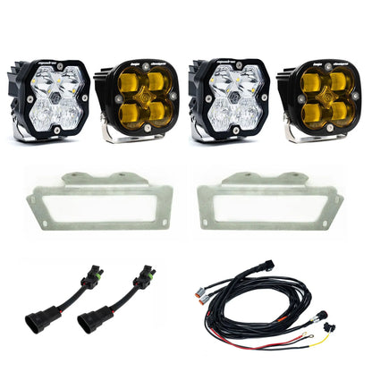 Baja Designs 2010-2018 Dodge Ram 2500/3500, 09-12 1500, Fog Pocket Kit, Squadron SAE 2.0, Baja Amber, SAE Fog by Baja Designs