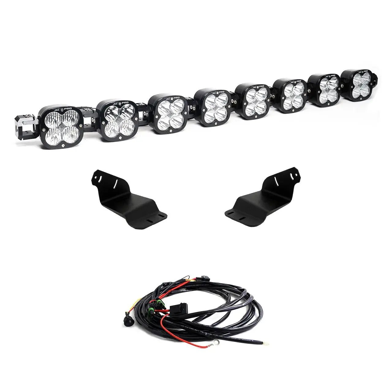 Baja Designs XL Pro Linkable Sport Roof Mount Kit - '21-26 Bronco; '22-26 Bronco Raptor (Multi-Pattern; Clear; Toggle Wiring) by Baja Designs