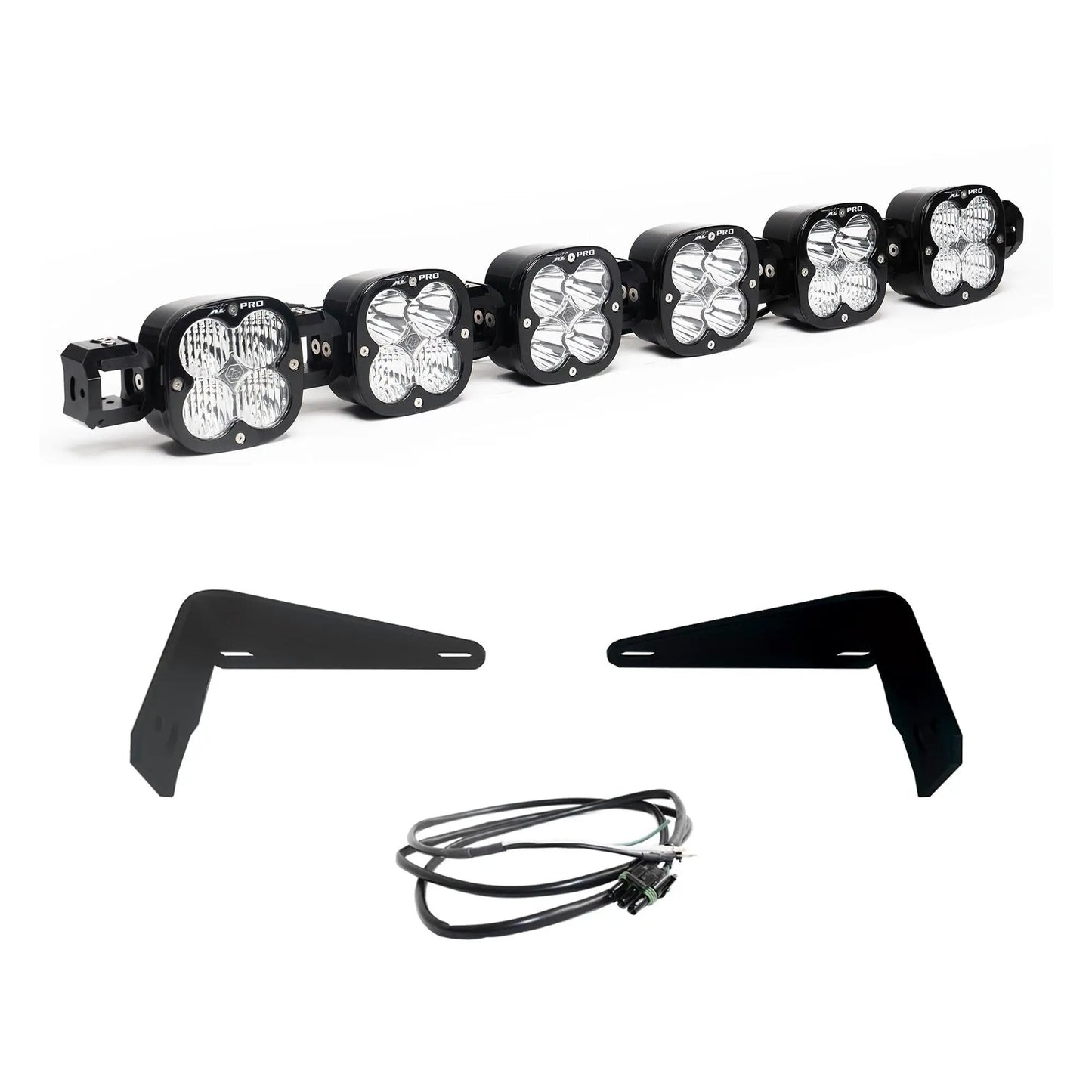 Baja Designs XL Pro Linkable Sport Bumper Light Kit - '21-26 Bronco; '22-26 Bronco Raptor; w/ OE Steel Bumper (Multi-Pattern; Clear; Upfitter Wiring) by Baja Designs