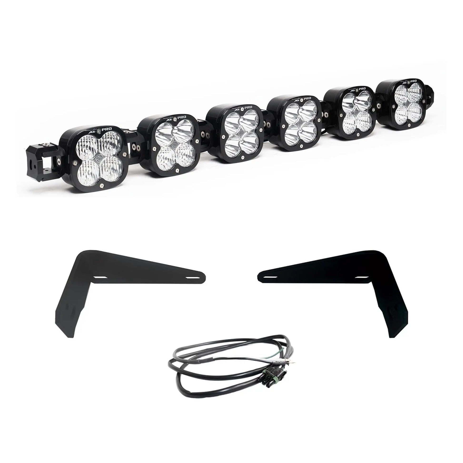 Baja Designs XL Pro Linkable Sport Bumper Light Kit - '21-26 Bronco; '22-26 Bronco Raptor; w/ OE Steel Bumper (Multi-Pattern; Clear; Upfitter Wiring) by Baja Designs