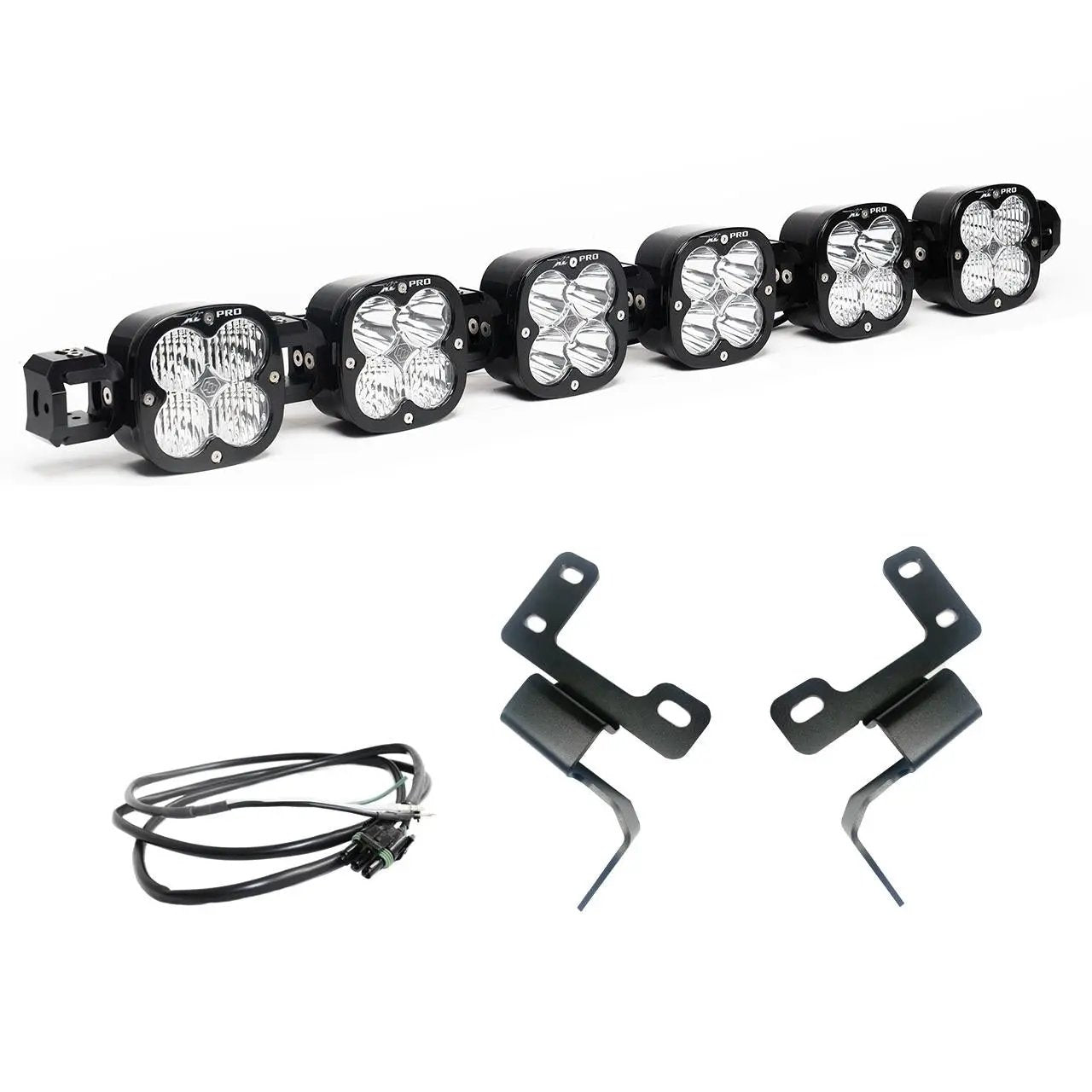 Baja Designs XL Pro Linkable Sport Bumper Light Kit - '21-26 Bronco; w/ OE Plastic Bumper (Multi-Pattern; Clear; Toggle Wiring) by Baja Designs