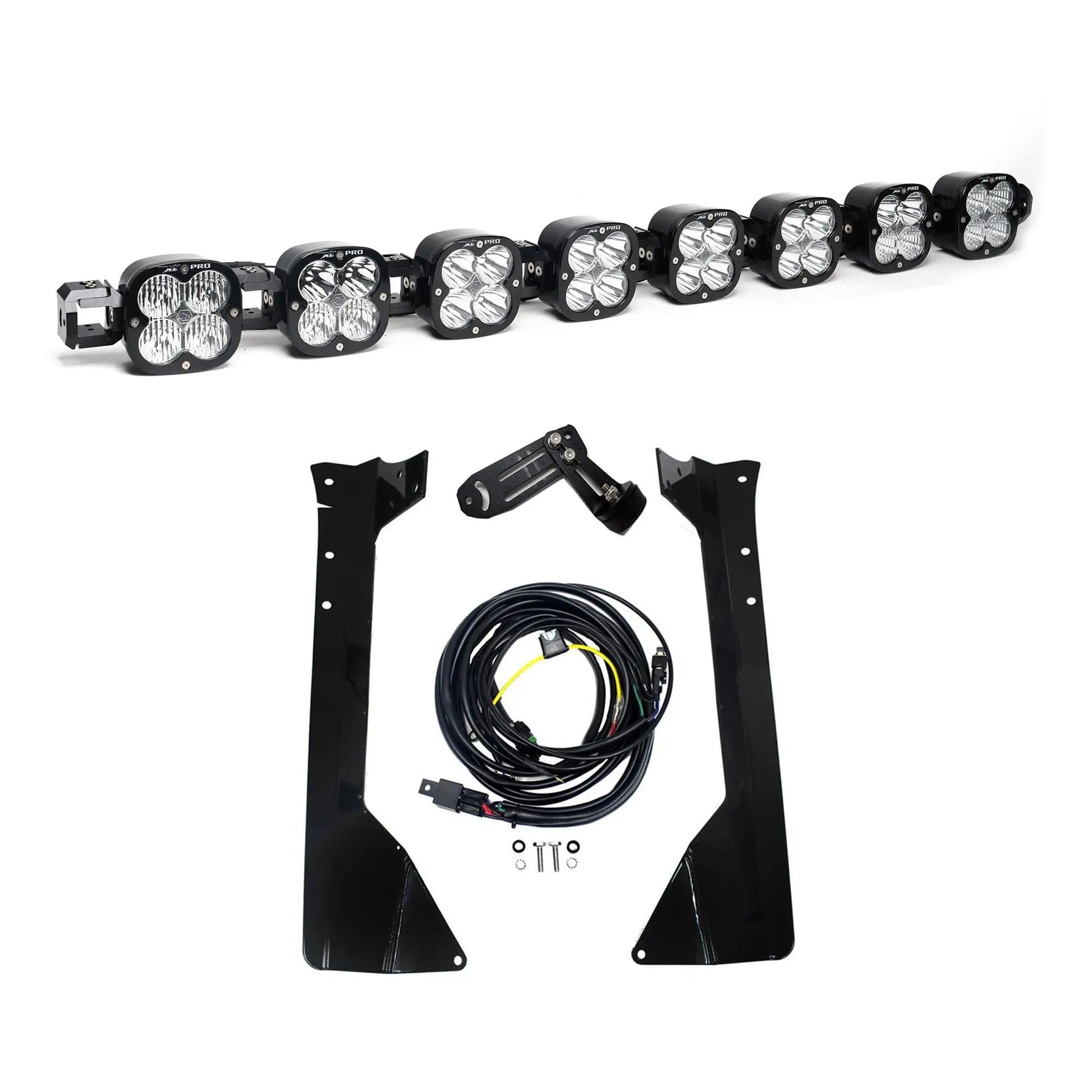 Baja Designs XL Pro Linkable Roof Mount Kit - '07-18 Wrangler JK (Multi-Pattern; Clear) by Baja Designs