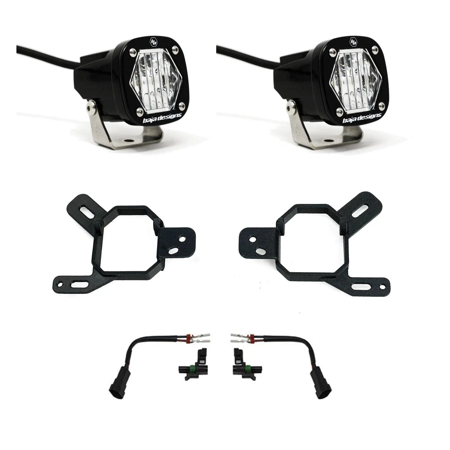 Baja Designs S1 Fog Pocket Light Kit - GMC/Chevy 2023-2026 Canyon/Colorado; 2024-2026 Yukon, 2500/3500; 2022-2026 Sierra 1500 AT4-X (Clear) by Baja Designs