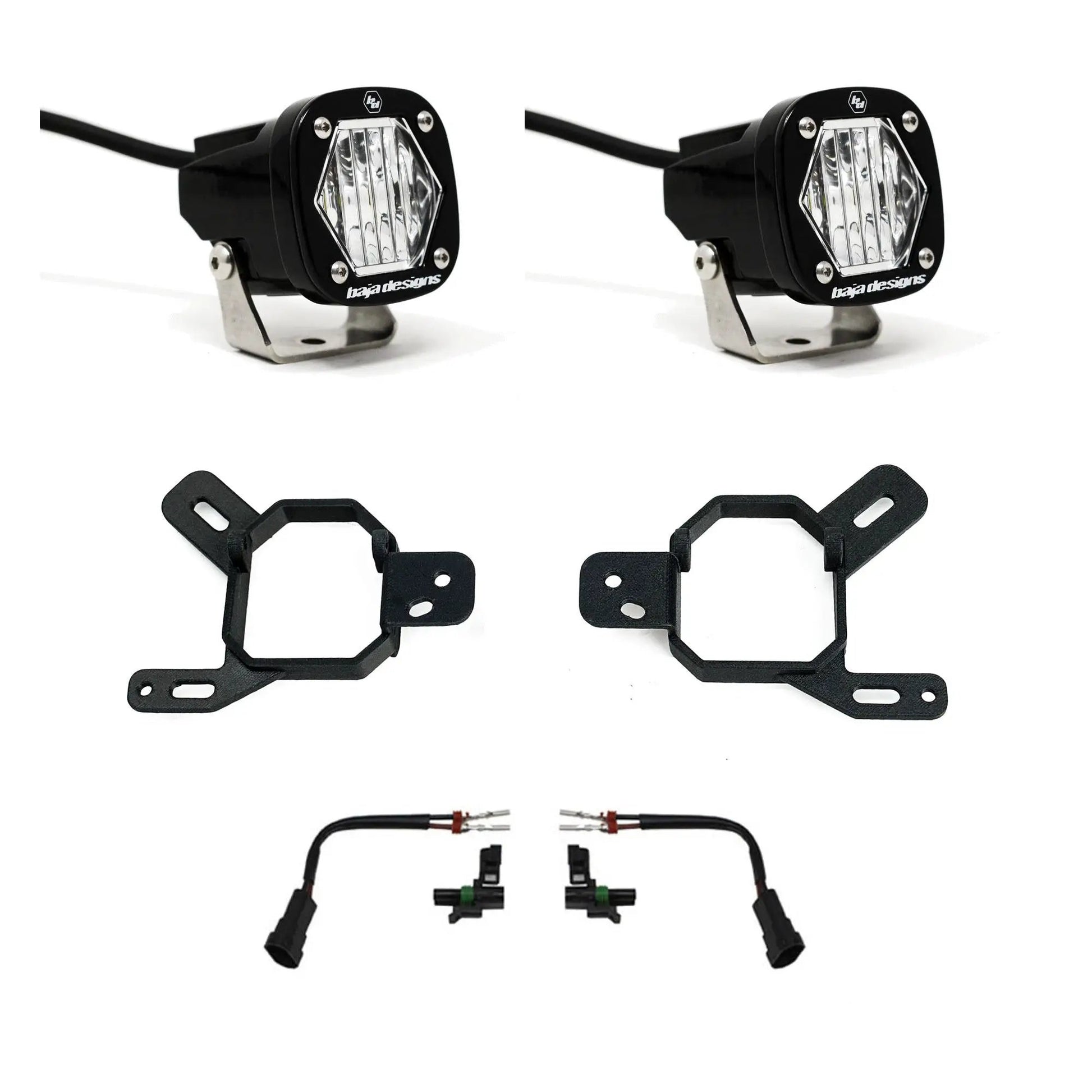 Baja Designs S1 Fog Pocket Light Kit - GMC/Chevy 2023-2026 Canyon/Colorado; 2024-2026 Yukon, 2500/3500; 2022-2026 Sierra 1500 AT4-X (Clear) by Baja Designs