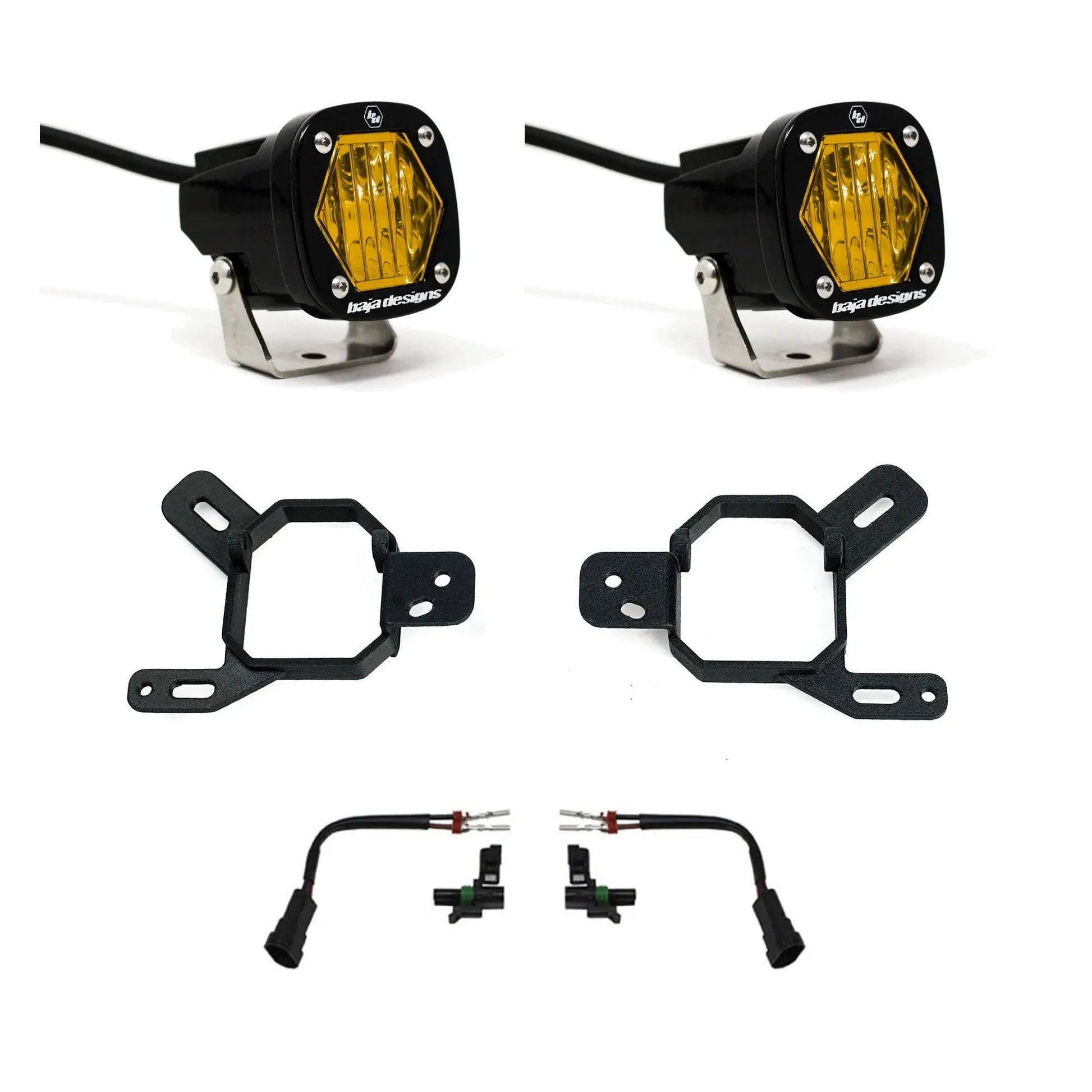 Baja Designs S1 Fog Pocket Light Kit - GMC/Chevy 2023-2026 Canyon/Colorado; 2024-2026 Yukon, 2500/3500; 2022-2026 Sierra 1500 AT4-X (Baja Amber) by Baja Designs